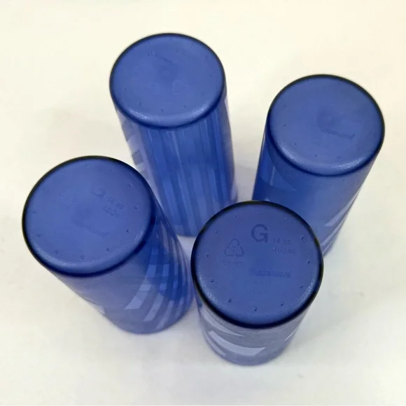 4 Vintage Tupperware Tumbler Cups Jazzy Celebration #2663A-7 Royal Blue Set 3 - Picture 6 of 9